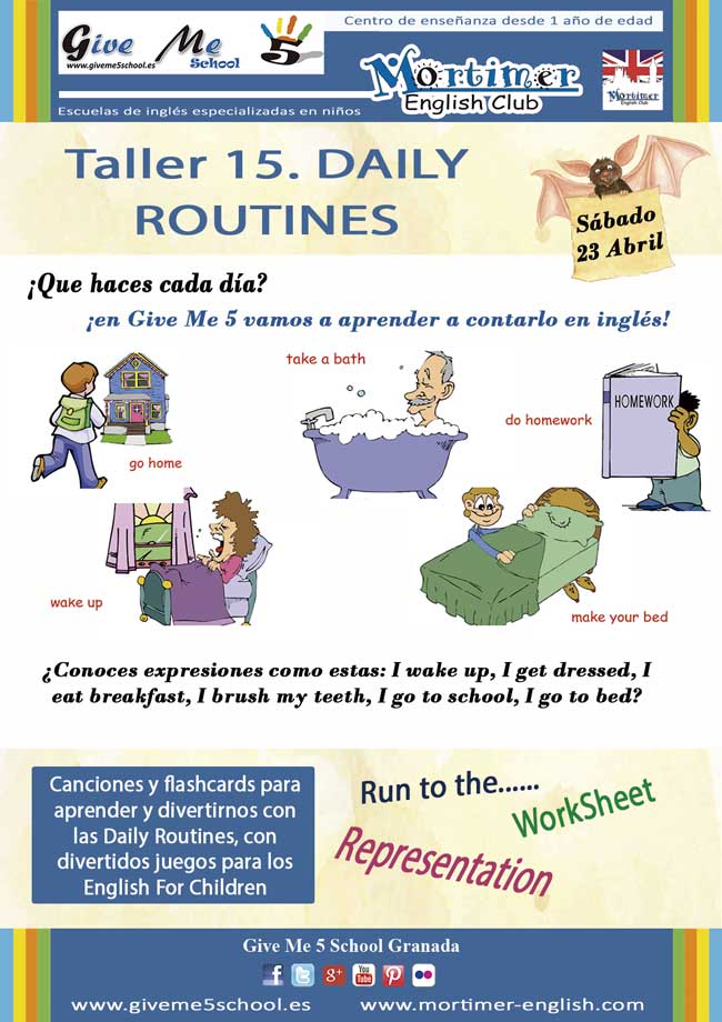 Taller 15. DAILY ROUTINES (23 Abr) Taller 15. Daily Routines