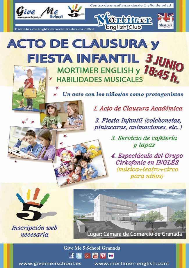 CLAUSURA y FIESTA INFANTIL - Give Me 5 (3 Jun-16) Acto Clausura 2016 Mortimer