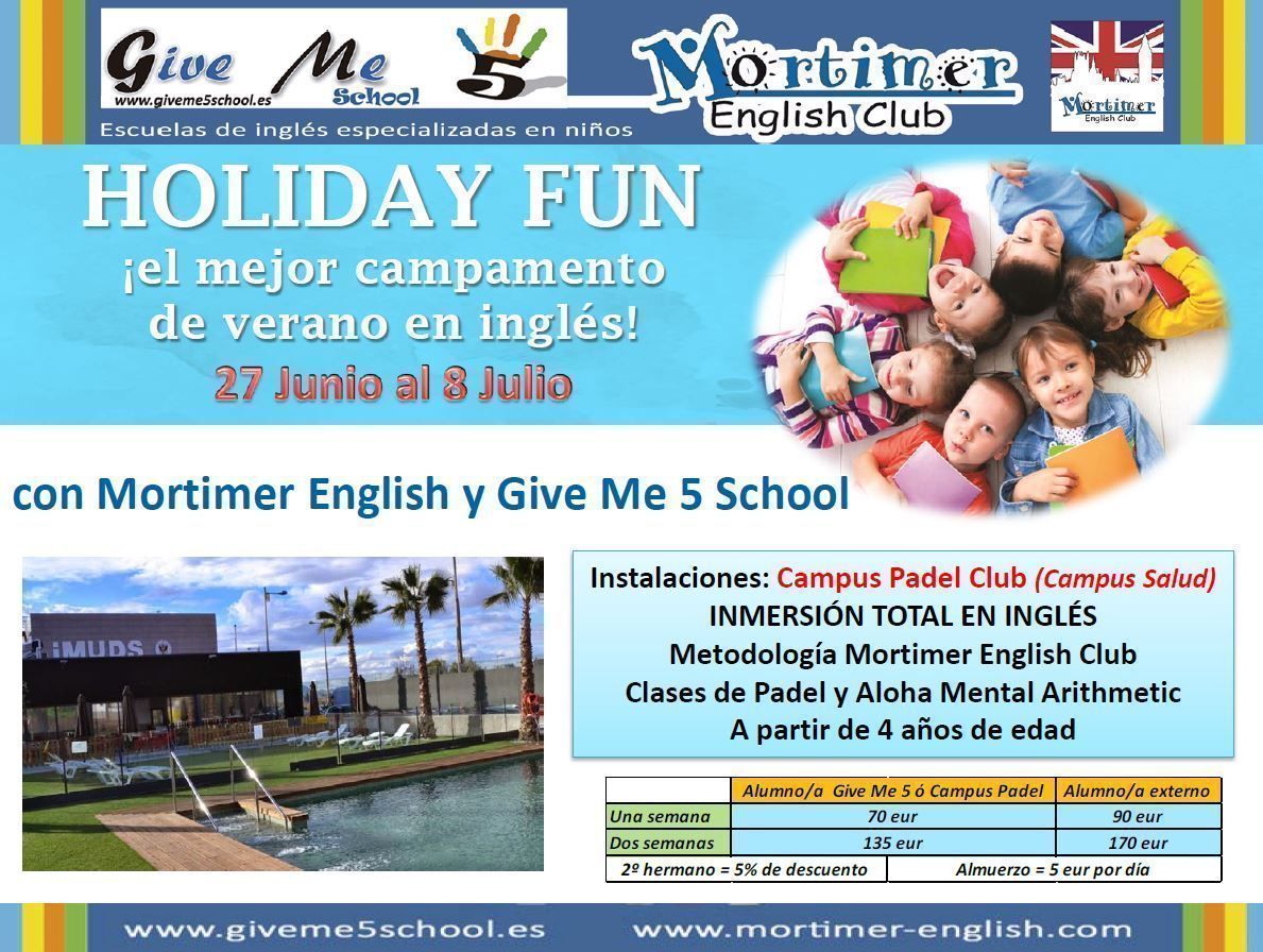 HOLIDAY FUN - Campus Padel Club (Junio-16) Flyer Campus Padel Club