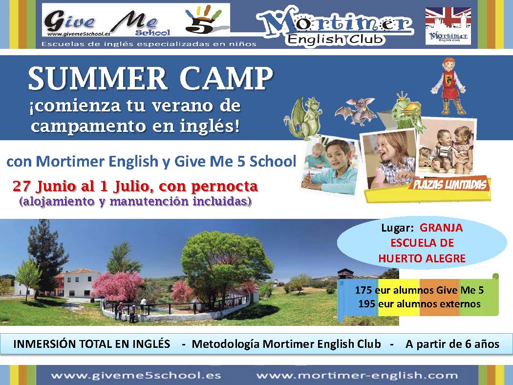 SUMMER CAMP - Granja Escuela Huerto Alegre (Jun-16) Flyer Summer Camp Granja Escuela 2016