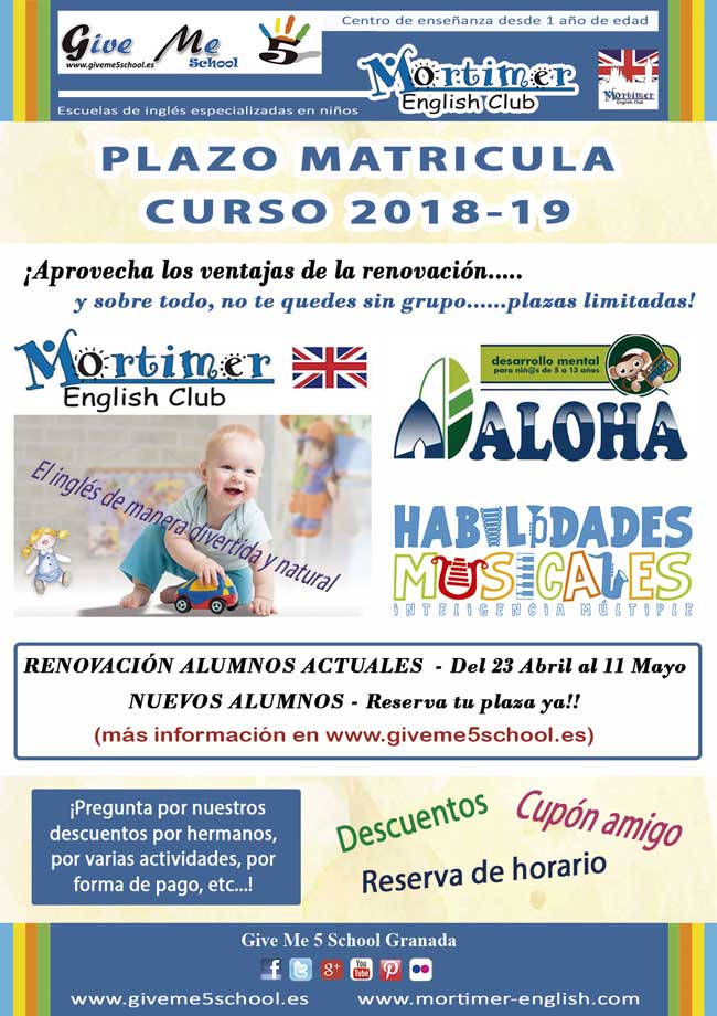 PLAZO MATRICULA 2018-2019 Plazo-matricula-2018-19