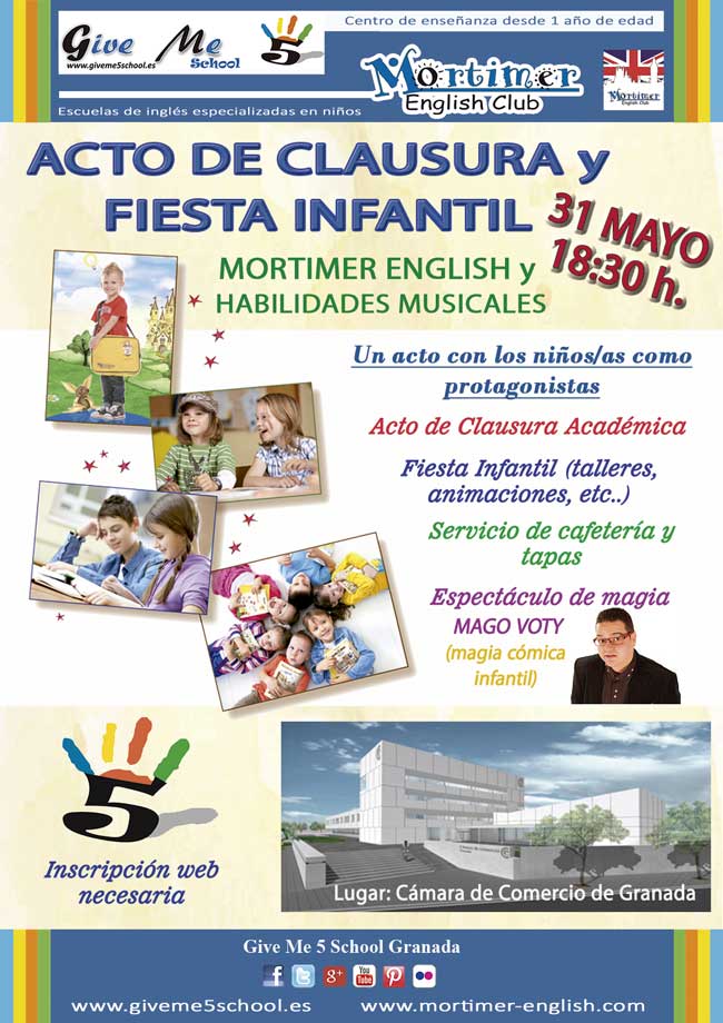 CLAUSURA y FIESTA INFANTIL - Give Me 5 (31 Mayo-19) CLAUSURA y FIESTA INFANTIL – Give Me 5 (31 Mayo-19)