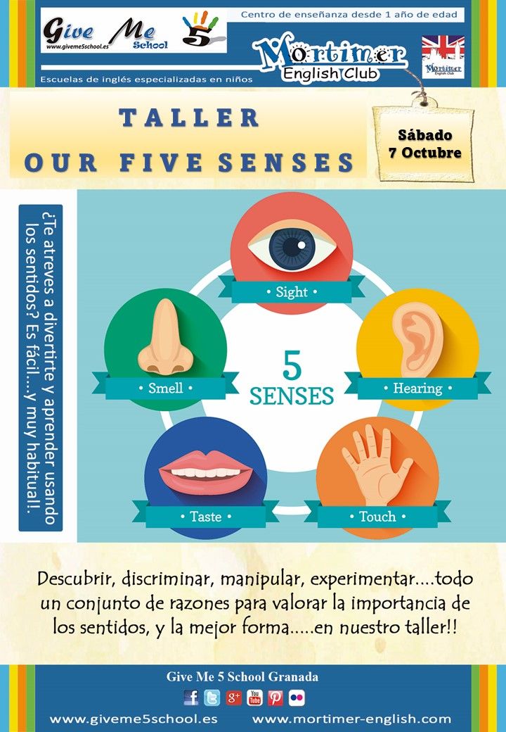 Taller OUR FIVE SENSES! (7 Octubre) Taller OUR FIVE SENSES! (7 Octubre)